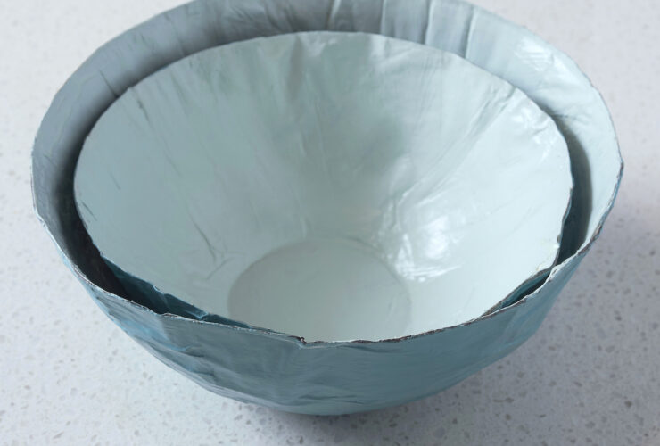 Mod Podge Paper Mache Bowls tao facil