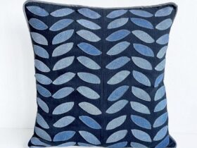 leaf pillow cover cushion cover vickymyerscreations