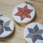 Christmas Star denim DIY decoration mini embroodery hoop 8