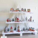 Christmas village display shelf DIY scaled
