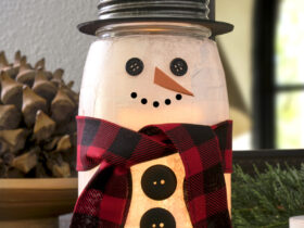 Mason Jar Snowman para decoracao de Natal ou presentes